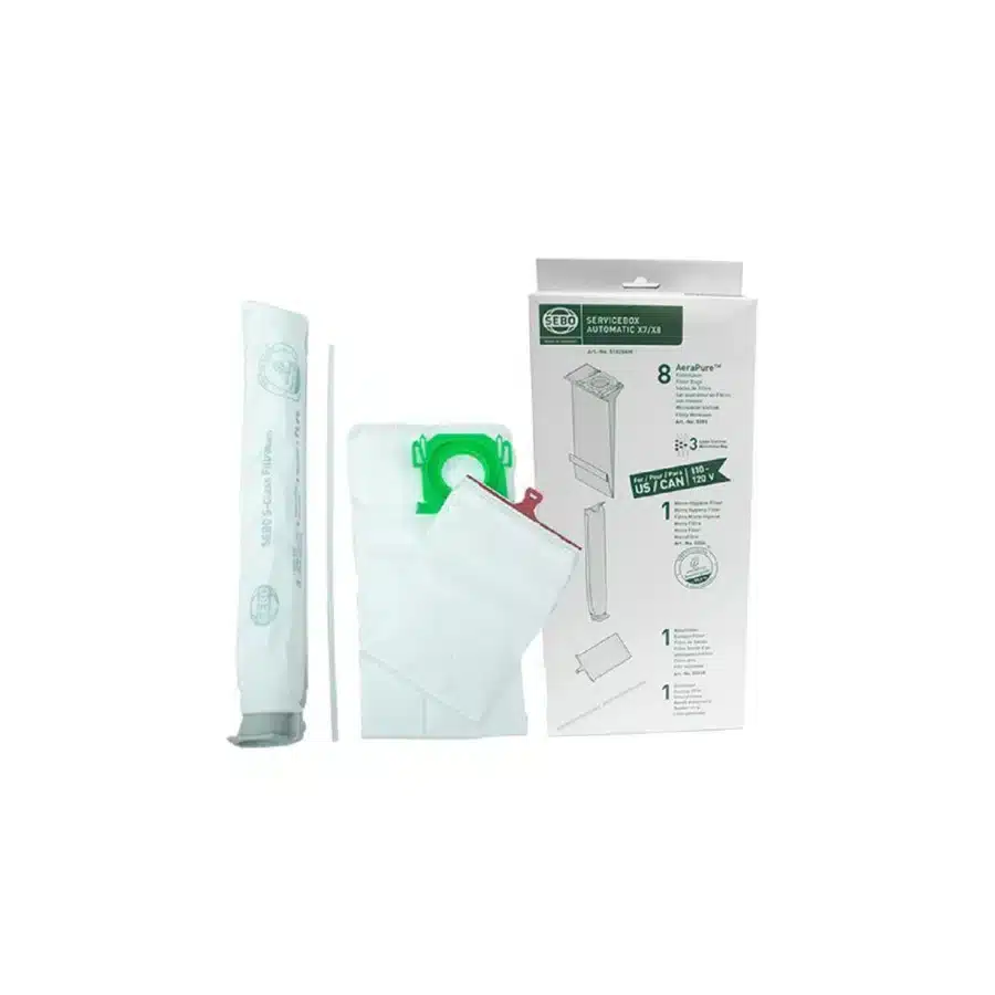 Boîte De Service SEBO Pour Aspirateurs X7 Et X8 - 8 Sacs + Filtres
